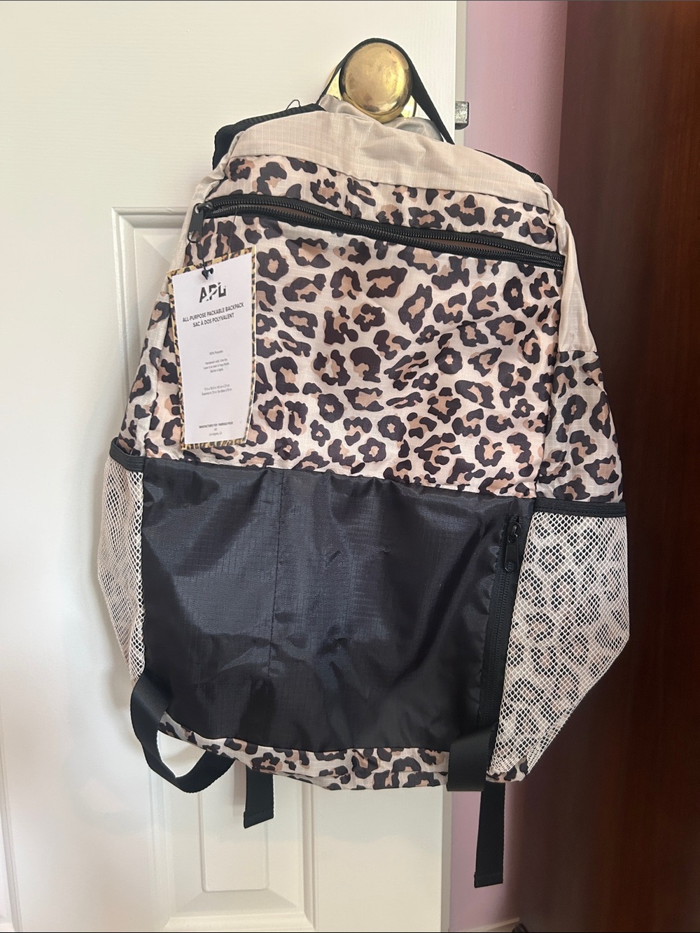 APL Leopard Print Packable Backpack